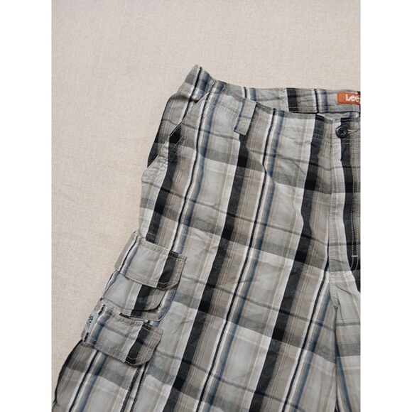 Lee Dungarees Cargo Short Men’s 40 Plaid Brown Blue Black Hiking Outdoor Shorts - Picture 3 of 13